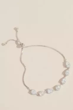 Teardrop Crystal Chain Bracelet