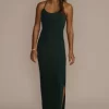 Cowl Neck Stretch Jersey Long Sheath Dress