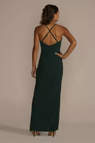 Cowl Neck Stretch Jersey Long Sheath Dress 2 Cowl Neck Stretch Jersey Long Sheath Dress - Image 2