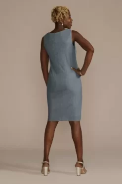 Embellished Scoop Neck Short Jacket Sheath Dress -Bridal Shop 2583 MSLATE MOB PROD1 282