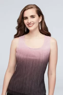 Crinkled Ombre Plus Size Three-Piece Pantsuit -Bridal Shop 650136 MBLKBLUSH MOB PROD6 066