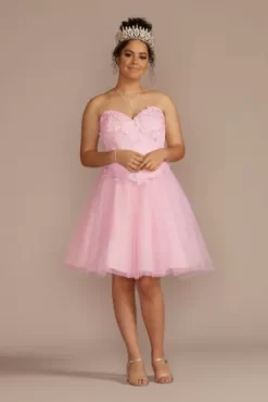 3-Piece Floral Glitter Corset Quince Ball Gown 9 3-Piece Floral Glitter Corset Quince Ball Gown -Bridal Shop 8FR2302 MPETAL QUINCE PROD3 235