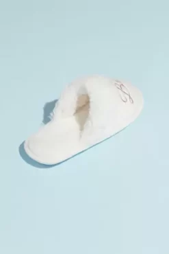 Metallic Embroidered Bride Slippers -Bridal Shop BRIDESL1 MROSEGOLD SHOE PROD6 V2 05