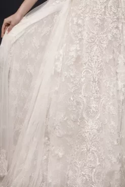 Beaded Lace Wedding Dress With Pleated Skirt 14 Beaded Lace Wedding Dress With Pleated Skirt -Bridal Shop CWG780 IVYCHAMP OLEG PROD3 V2 052