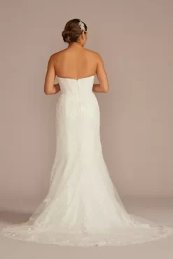 Beaded Lace Wedding Dress With Removable Sleeves -Bridal Shop CWG962 SOFTWHITE OLEG PROD12 114