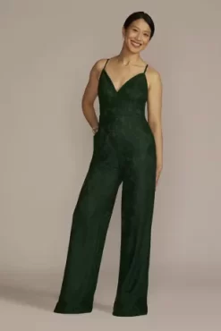 Allover Lace V-Neck Jumpsuit
