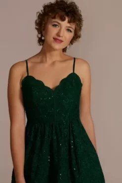 Spaghetti Strap Allover Lace Mini A-Line -Bridal Shop D24NY2108 HUNTER PARTY PROD2 3831