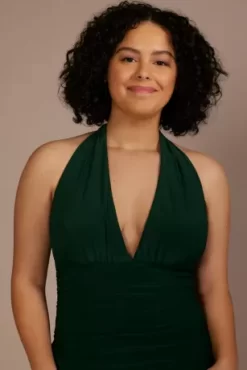 Short Ruched Jersey Halter Dress -Bridal Shop D24NY23171W JUNIPER JRPRTY PROD3 V2 095