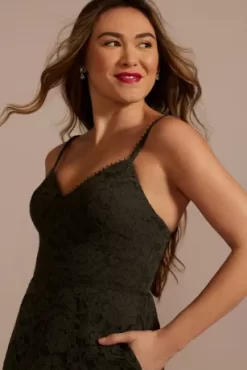 High-Low Corded Lace A-Line Dress -Bridal Shop D39NY23213 TARRAGON PRTY PROD3 091