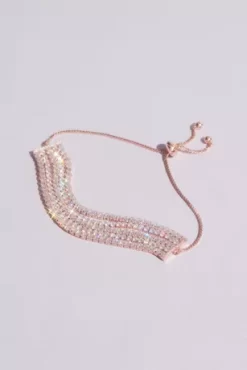 Slinky Crystal Chain Pull Bracelet