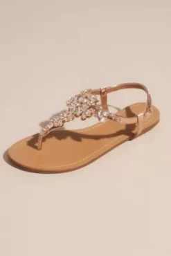 Jeweled T Strap Sandal