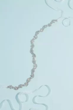 Winding Crystal Ribbon-Tied Sash