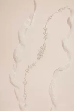 Pearl And Crystal Organza Sash