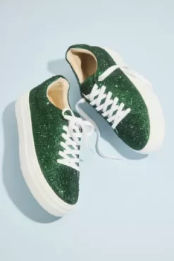 Allover Crystal Platform Sneakers -Bridal Shop SBSIDNY MEMERALD SHOE PROD12 060