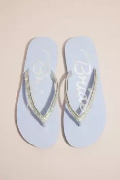 Bride Flip-Flops With Crystal Straps