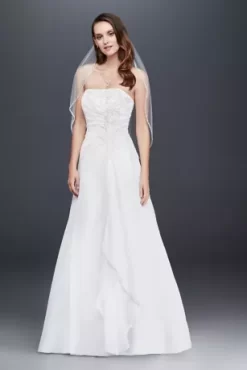 Chiffon A-line Wedding Dress With Side Draping