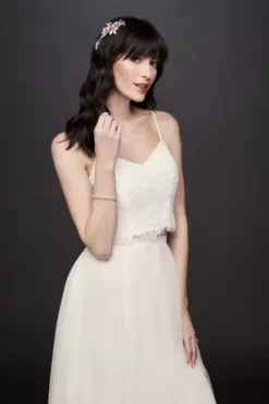 Sparkling Cubic Zirconia Vine Bracelet -Bridal Shop WG3952 SOFTWHITE GLNA PROD3 V2 008